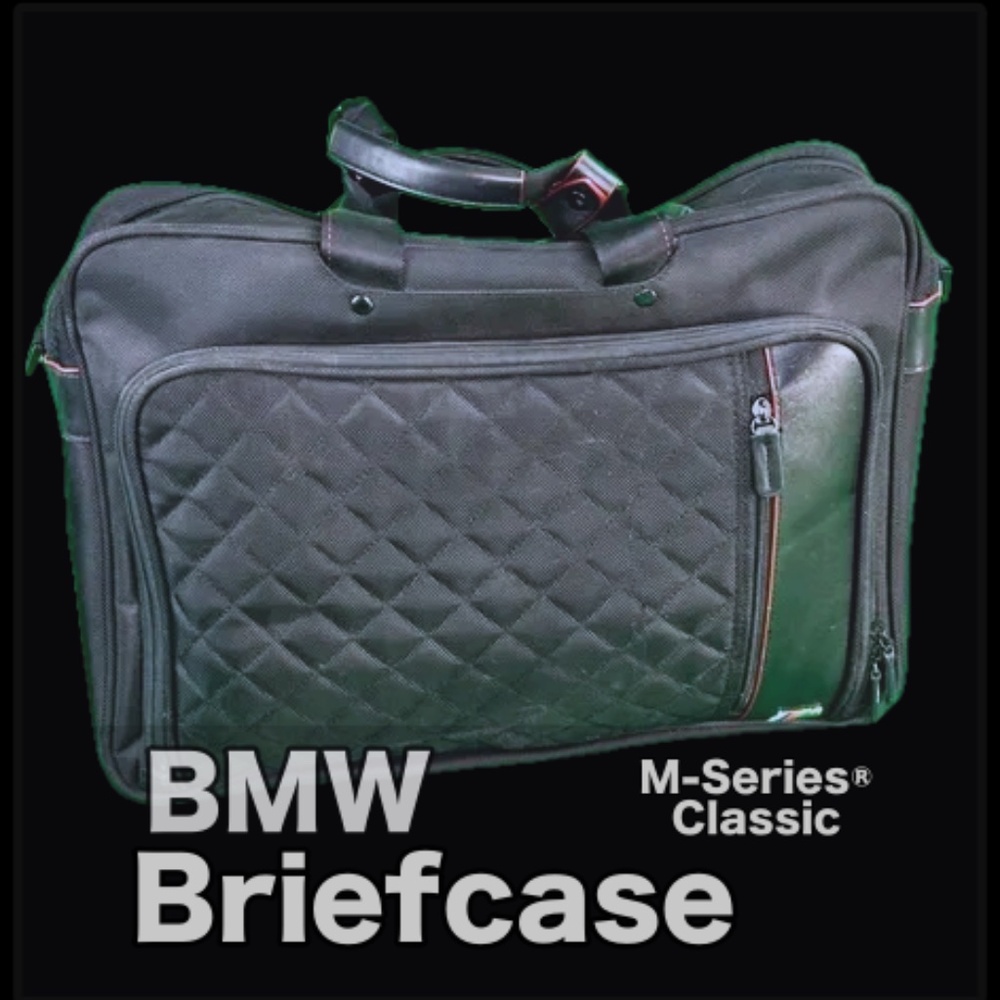 BMW Black Briefcase with Textured Fabric/M-series